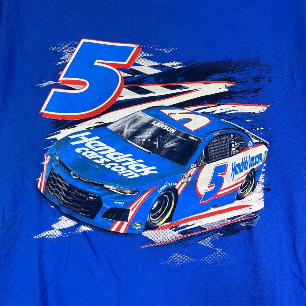 Kyle Larson Hendrick Motorsports Racing T Shirt Blue L NASCAR - Picture 2 of 6
